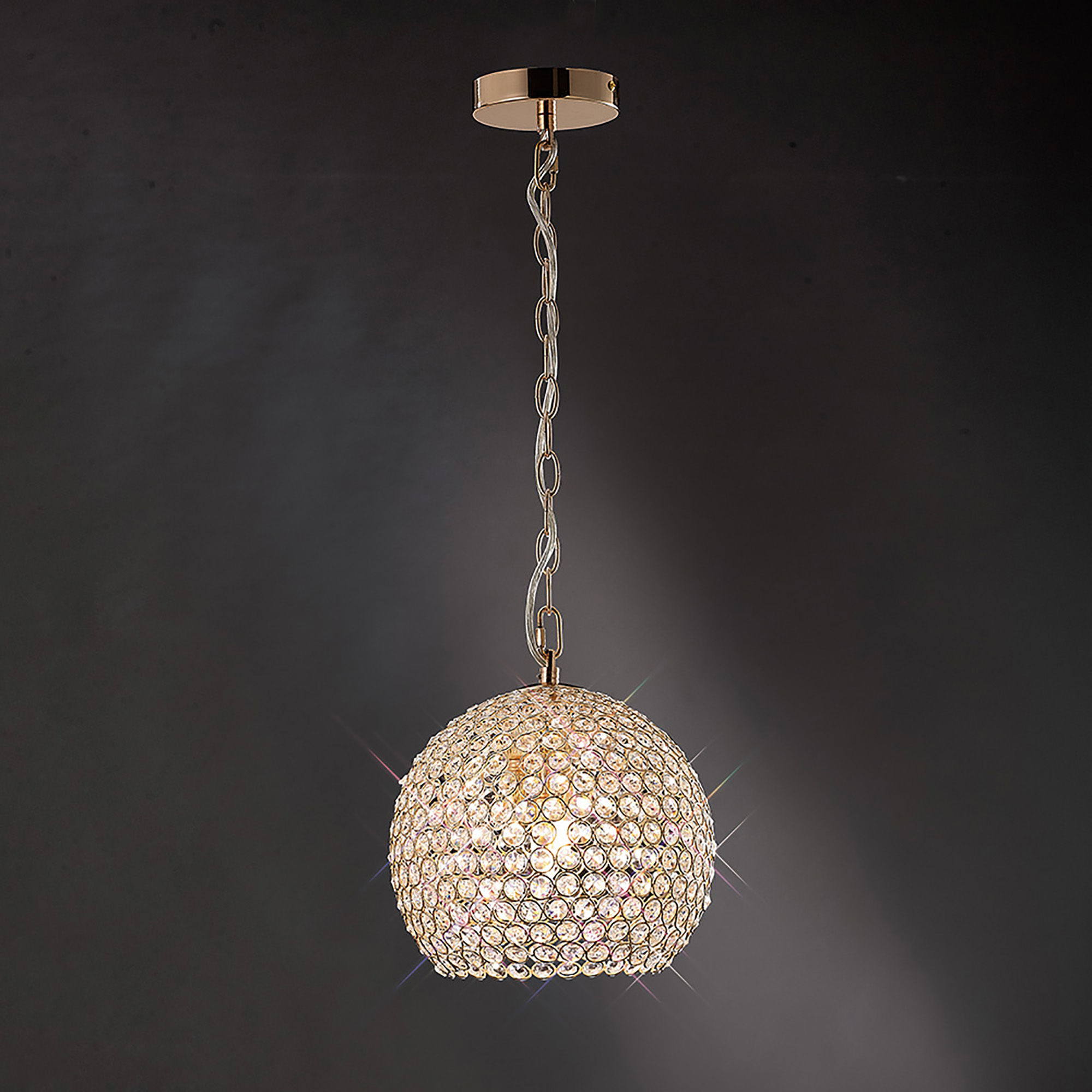 IL30751  Ava Crystal Pendant 4 Light French Gold